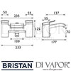 Bristan Descent Bath Shower Mixer Dimensions